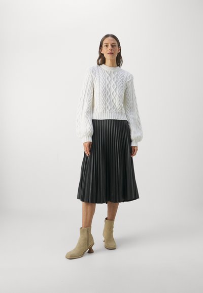 Proenza Schouler White Label PLEATED SKIRT - Skladaná sukňa - black