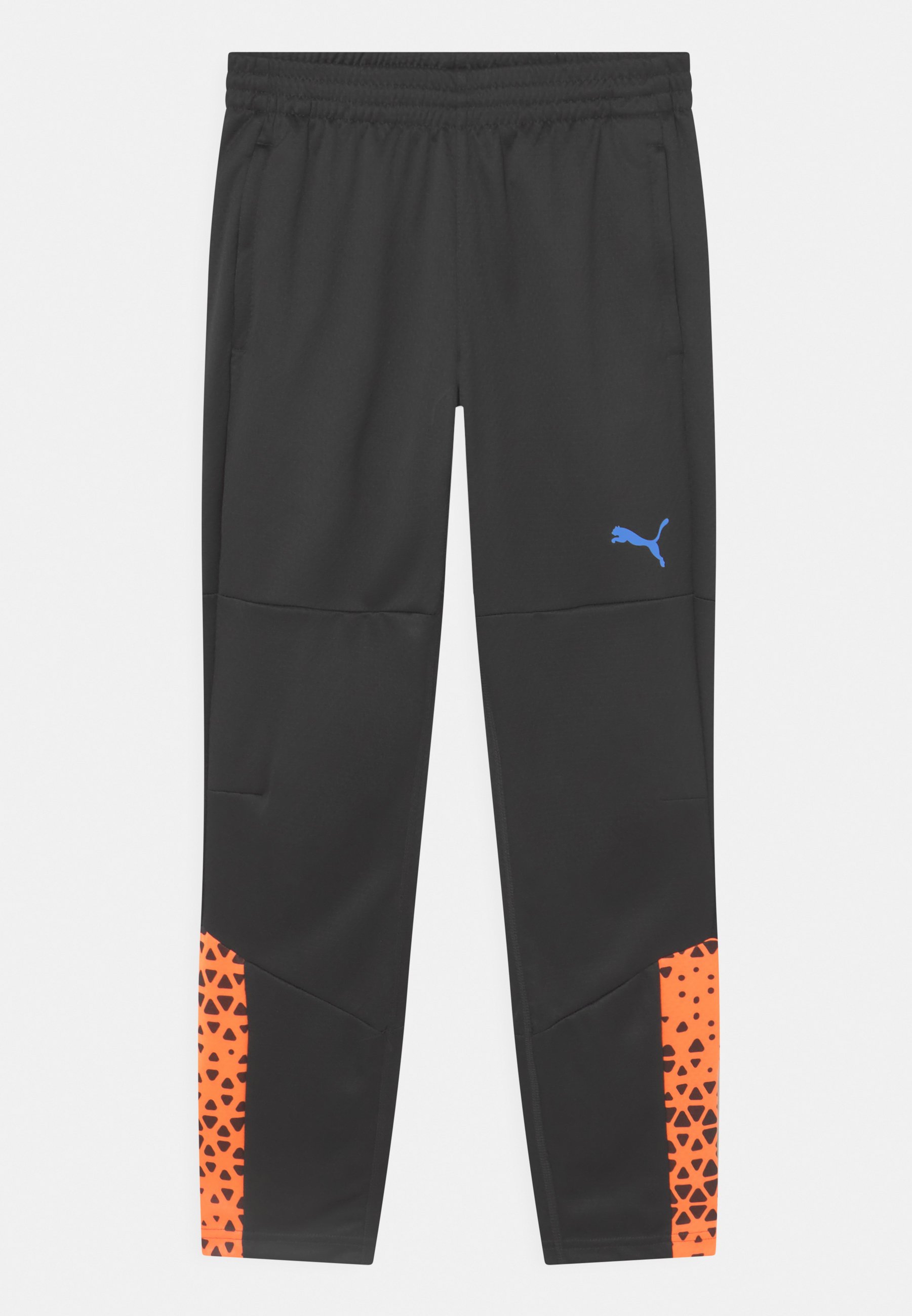 Puma TRAINING JR - Pantalones deportivos - black-ultra orange/negro - Zalando.es