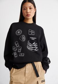 Carhartt WIP ISIS MARIA LUNCH - Sweatshirt - black/white