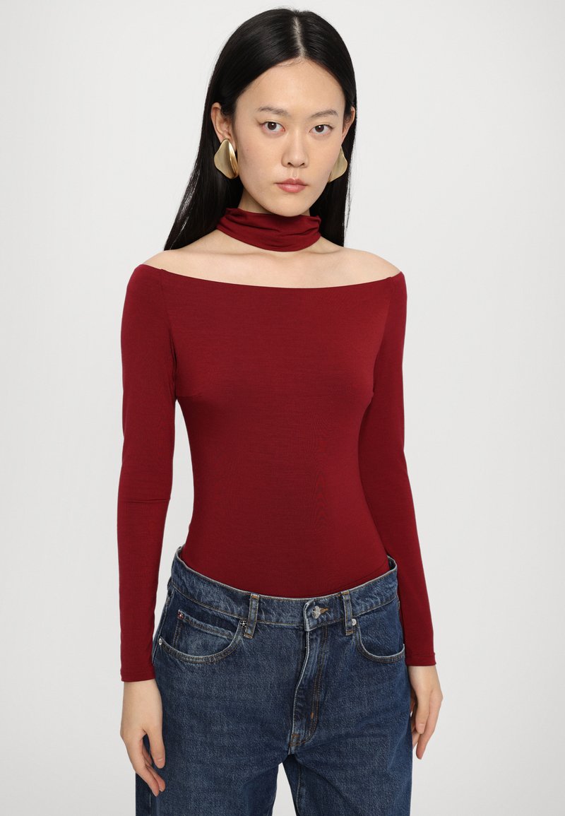 Undress Code DRUNK IN LOVE BODYSUIT - Long sleeved top - burgundy 