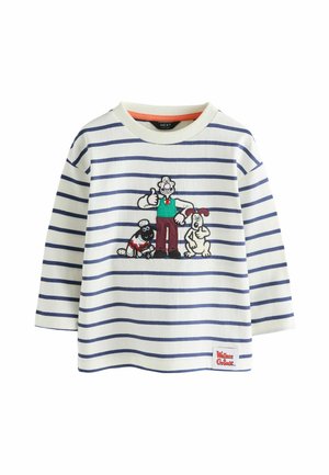 Next, REGULAR FIT - LONG SLEEVE WALLACE & GROMIT T-SHIRT - Long sleeved top - white stripe