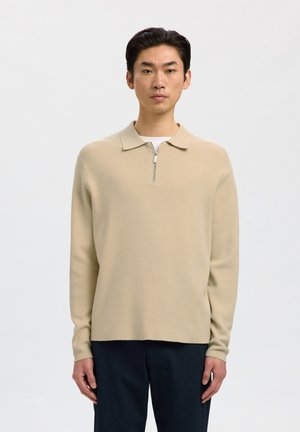 Selected, Half Zip - Pulóver - oatmeal