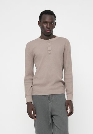 THERMAL HENLEY - Majica z dolgimi rokavi - brown