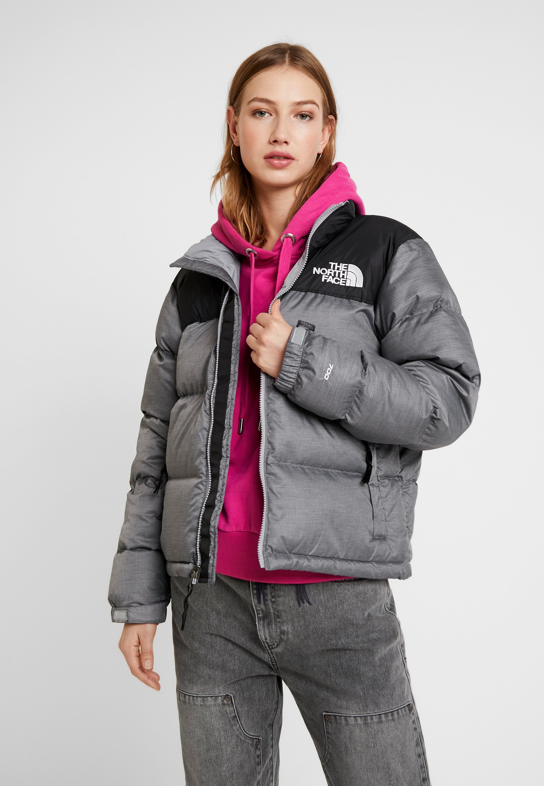 the north face 1996 retro nuptse jacket grey