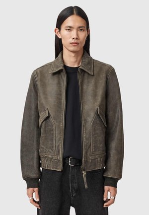 MARLAND AVIATOR - Chaqueta de cuero - black/beige