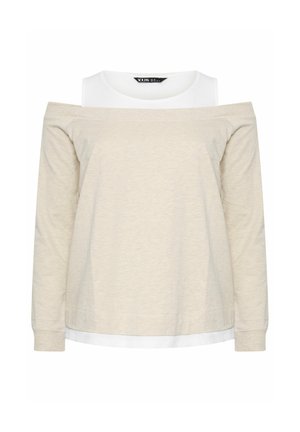 Yours Clothing, PLUS SIZE BARDOT TOPS - Langarmshirt - natural
