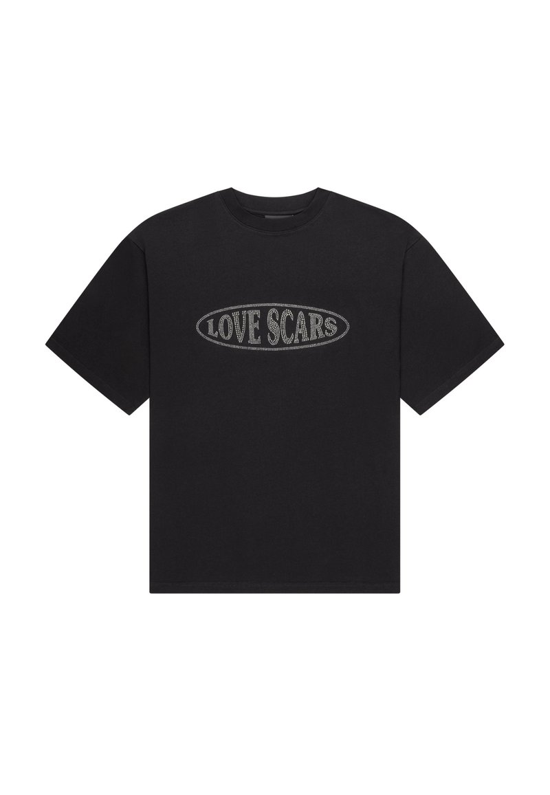 Love Scars T-shirt print zwart