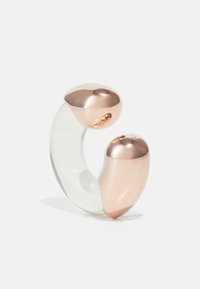 UNISEX - Enkele oorbel - epoxy resin/brass plated in pink gold-coloure