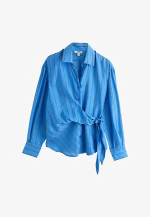 Next, REGULAR FIT - LIGHTWEIGHT TIE WRAP LONG SLEEVE SHIRT - Blúzka so zapínaním na gombíky - blue stripe
