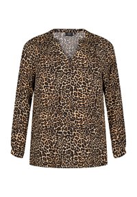 LANGÄRMELIGE MIT PRINT UND V-AUSSCHNITT - Bluse - leo aop