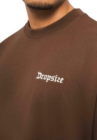 Dropsize HEAVY EMBO - T-shirts basic - brown