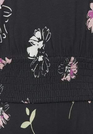 Vivance, Robe longue - schwarz-mauve bedruckt
