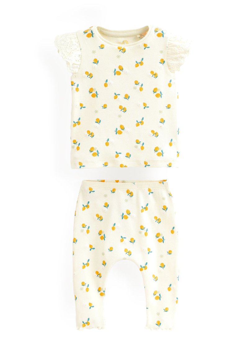 Next 2 PIECE BABY RIB TSHIRT AND LEGGING SET Nachtwäsche Set white