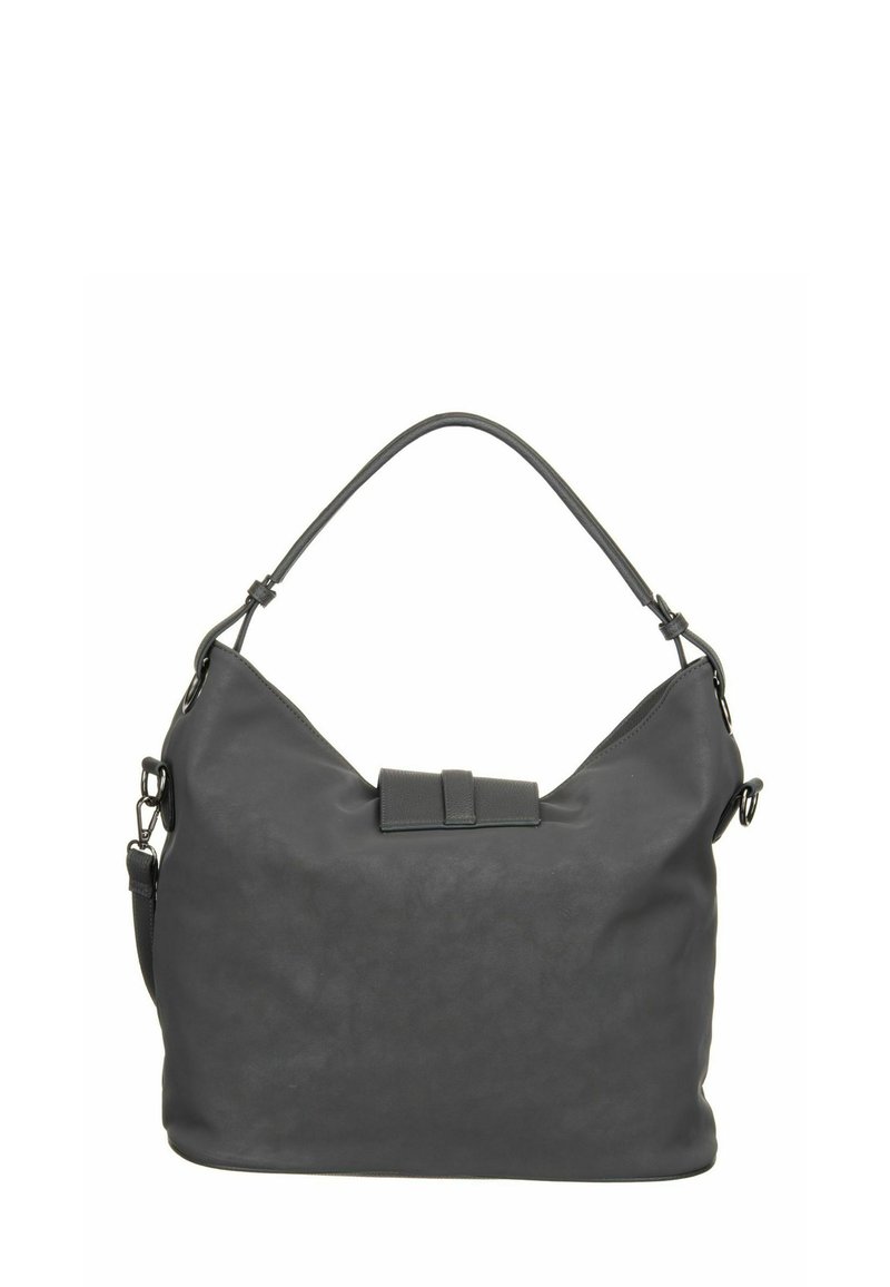 Sac à Main Betty Barclay En Cuir Bleu Foncé - Forme Bolide, Avec Cadenas Et Clé, Occasion Très Bon état