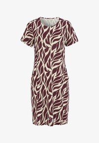 Geselecteerd, wine red patterned