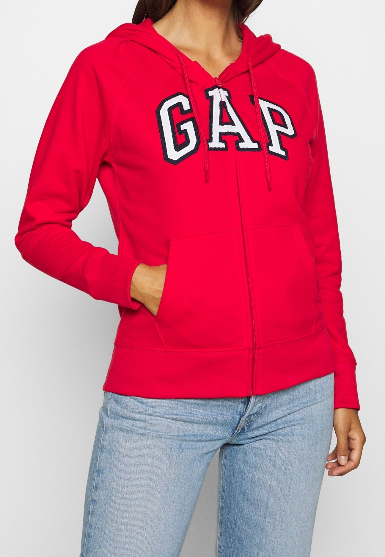 Bordeaux FEMME Sweat à capuche zippé à coupe décontractée 3156568