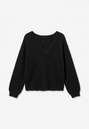 Vero Moda, KNITTED PULLOVER VMNALA KNITTED PULLOVER - Pullover - black