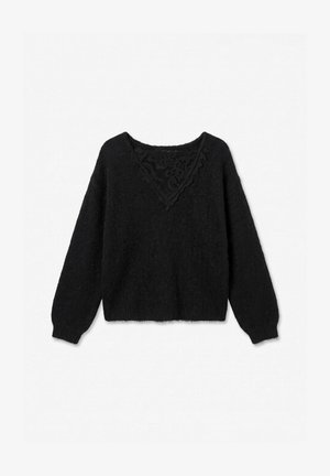 Vero Moda, KNITTED PULLOVER VMNALA KNITTED PULLOVER - Pullover - black