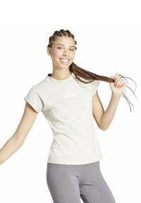 adidas Performance ESSENTIALS LINEAR - T-shirt basic - alumina white