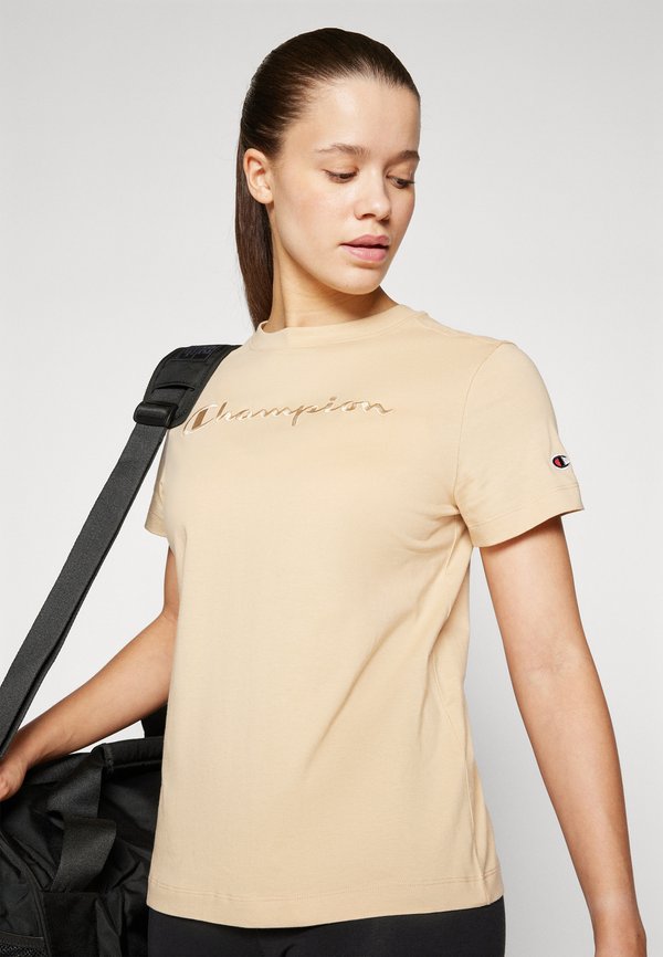 ICONS CREWNECK WITH LARGE TONAL LOGO - Basic T-shirt - tan2