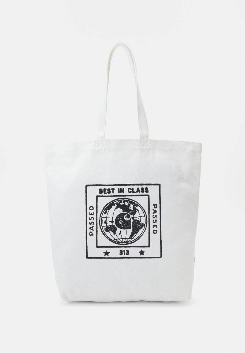 Carhartt WIP - STAMP TOTE UNISEX - Tote bag - white/black, Enlarge