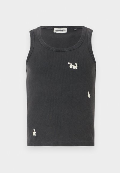 Carne Bollente BUNNY BLISS UNISEX - Linne - off black