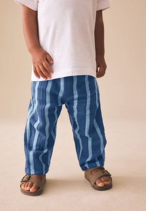 Next, TEXTURED PULL ON  . - Pantalon classique - blue navy striped