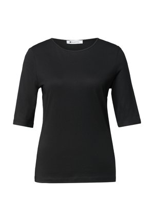 Street One, BASIC SOLID-COLOR CREW-NECK T-SHIRT - T-Shirt basic - black