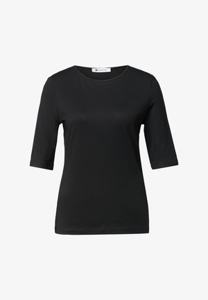 Street One, BASIC SOLID-COLOR CREW-NECK T-SHIRT - T-Shirt basic - black