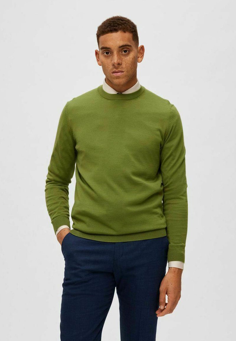 Maglione Uomo Selected Homme Slhberg – Girocollo In Puro Cotone, Maniche Lunghe, Perfetto Per Ogni Giorno