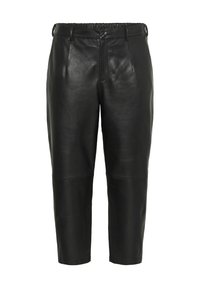 Kaffe Curve TERA - Pantalon en cuir - black deep