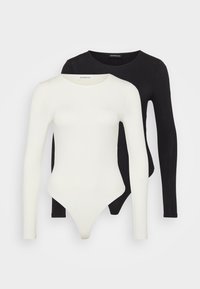 2 PACK - Μπλούζα με μακριά μανίκια - black/off-white