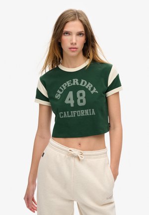 ATHLETIC GRAPHIC RINGER - Camiseta estampada - enamel green
