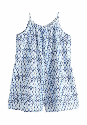 CRINKLE REGULAR FIT - Lühikeste varrukatega bodi - blue white