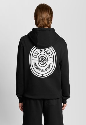 MID LAYERS BORDERS LABEL GRAPHIC - Kapuzenpullover - jet black