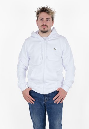 Felpa con zip - bianco