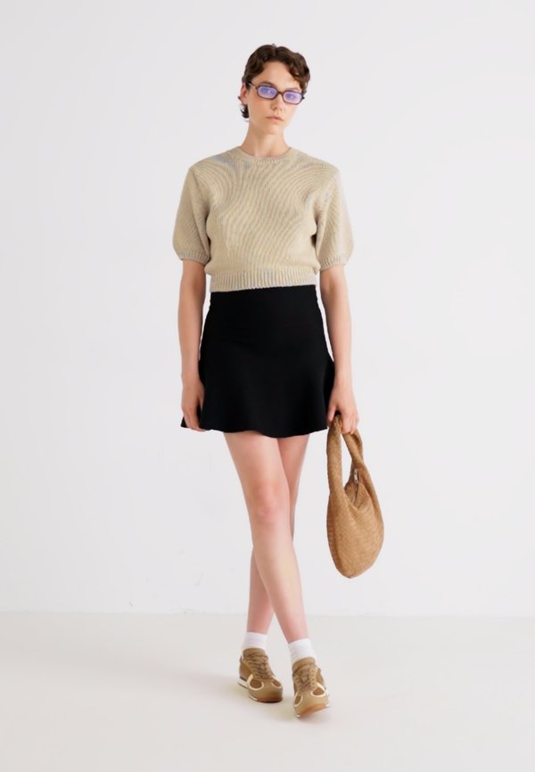 BRAIDED SHOULDER BAG - Handbag - camel4