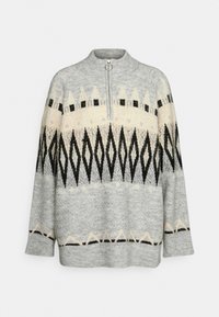 Object Tall Strickpullover - light grey
