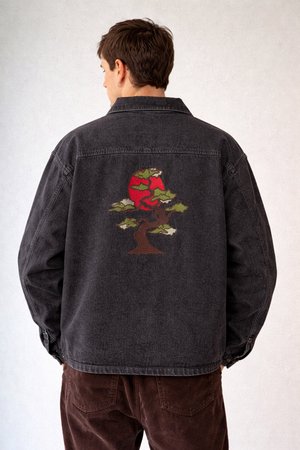 JACKET BONSAI - Τζιν μπουφάν - black