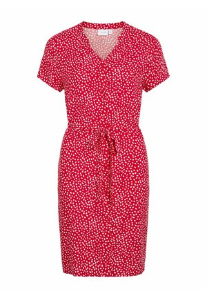 VILA KURZ - Robe chemise - mars red