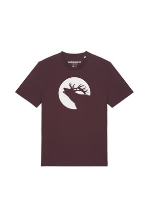 watapparel, RÖHRENDER HIRSCH - T-Shirt print - red brown