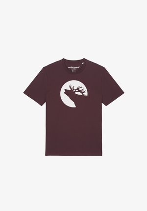 watapparel, RÖHRENDER HIRSCH - T-Shirt print - red brown