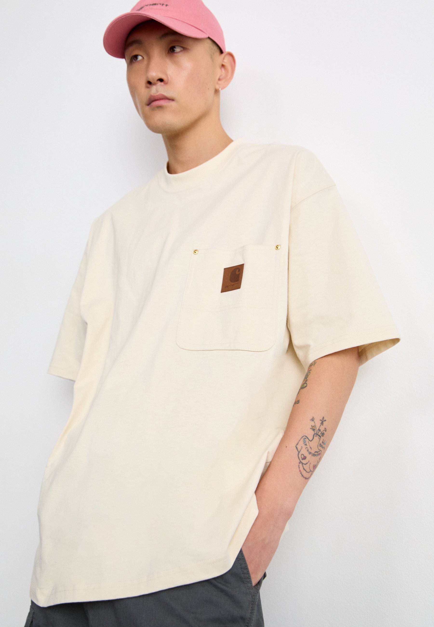 Carhartt WIP ELDON POCKET - Basic T-shirt - natural/off-white