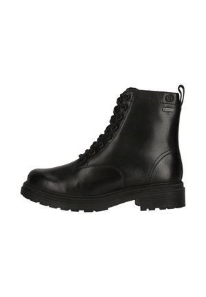 Stivaletti stringati - black leather