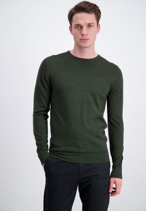 O-NECK - Strickpullover - dk army