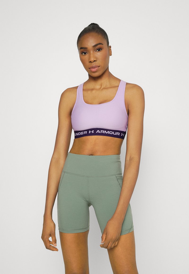 Under Armour CROSSBACK MID BRA - Sutiã desportivo de suporte médio - octane/purple switch/octane