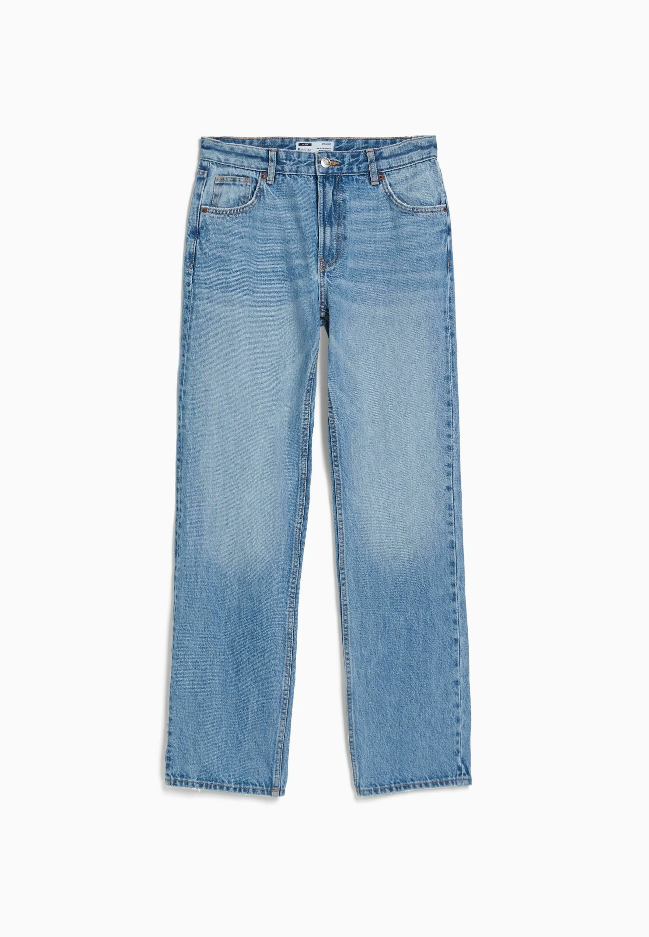 ☆ドイツ発*BERSHKA*新作*ストレートフィットデニム/L-BLUE☆ Bershka SUPER BAGGY - Relaxed fit jeans - blue denim - Zalando