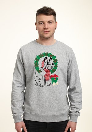 MICKEY CLASSIC CHRISTMAS FAIRISLE PLUTO - Sweatshirt - heather grey