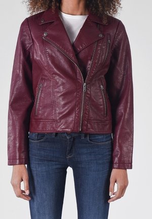 Keinonahkatakki - bordeaux