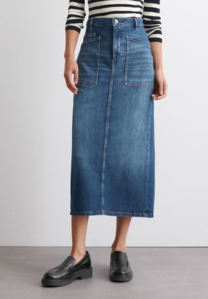 Marc O'Polo REGULAR TOUCH  - A-Linien-Rock - soft touch dark blue wash